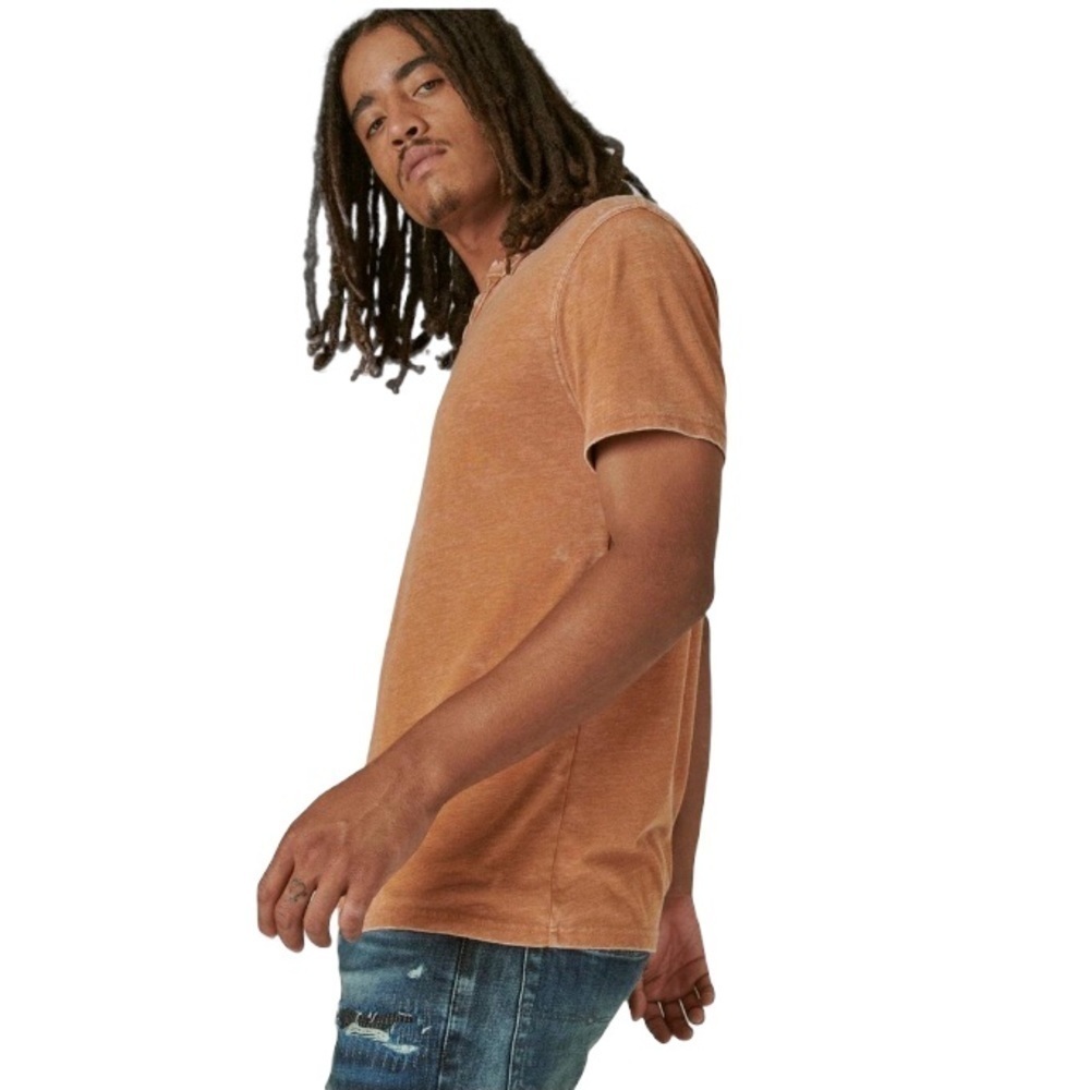 Lucky Brand Mens New With Tags Venice Burnout Notch T Shirt Size Small